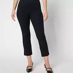 NWT Women with Control Black Straight Leg Crop Empower Pant / Sz Medium